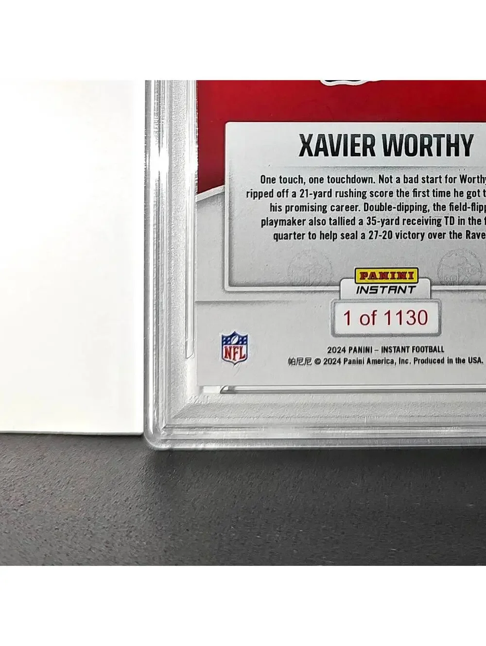 Xavier Worthy Rookie 2024 Panini Instant NFL #23 PSA 10 Gem Mint